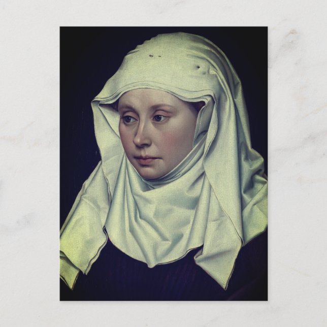 Carte Postale Portrait d'une femme - par Robert Campin (vers 143 (Devant)