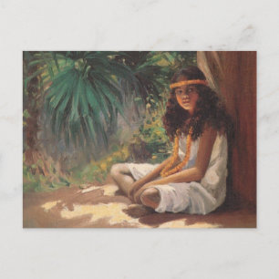 Carte Postale Portrait d'une fille polynésienne - Helen T. Drang