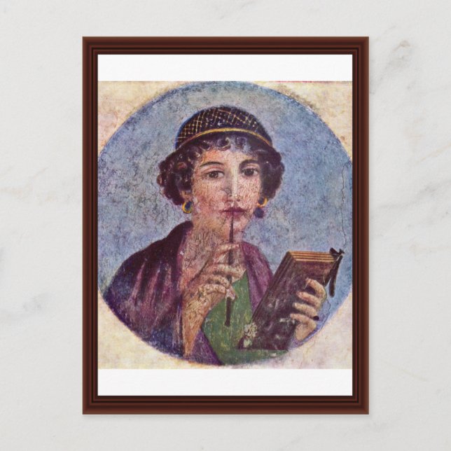 Carte Postale Portrait D'Une Fille Tondo (Devant)