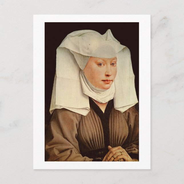 Carte Postale Portrait d'une jeune femme dans un Casquette en pe (Devant)