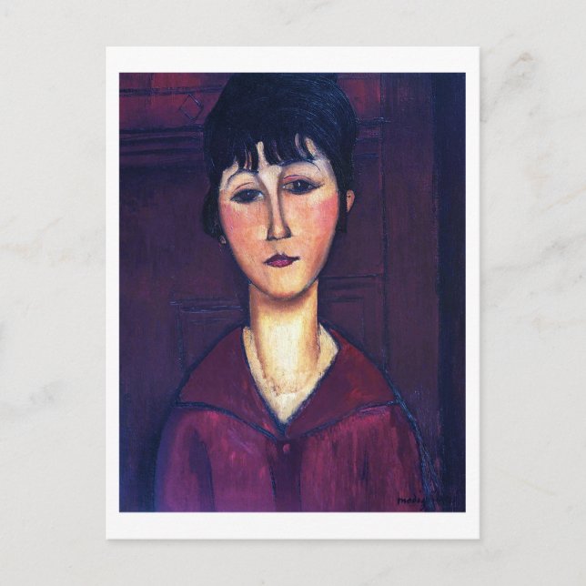 Carte Postale Portrait d'une jeune femme, Modigliani (Devant)