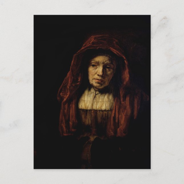 Carte Postale Portrait d'une vieille femme (Devant)