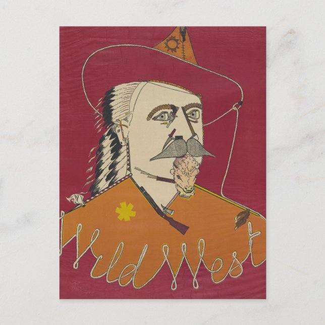 Carte Postale Portrait en buste de Buffalo Bill (Devant)