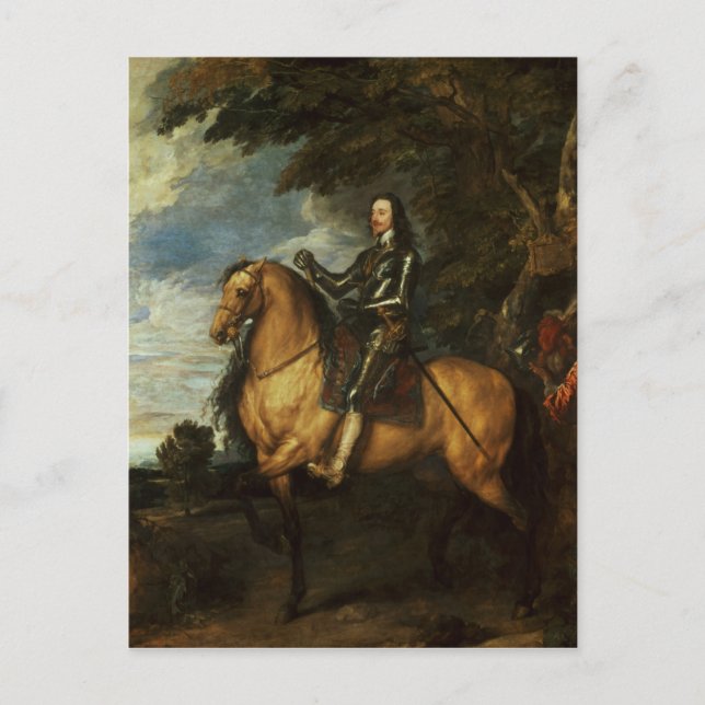 Carte Postale Portrait équestre de Charles I c.1637-38 (Devant)
