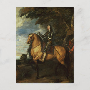 Carte Postale Portrait équestre de Charles I c.1637-38