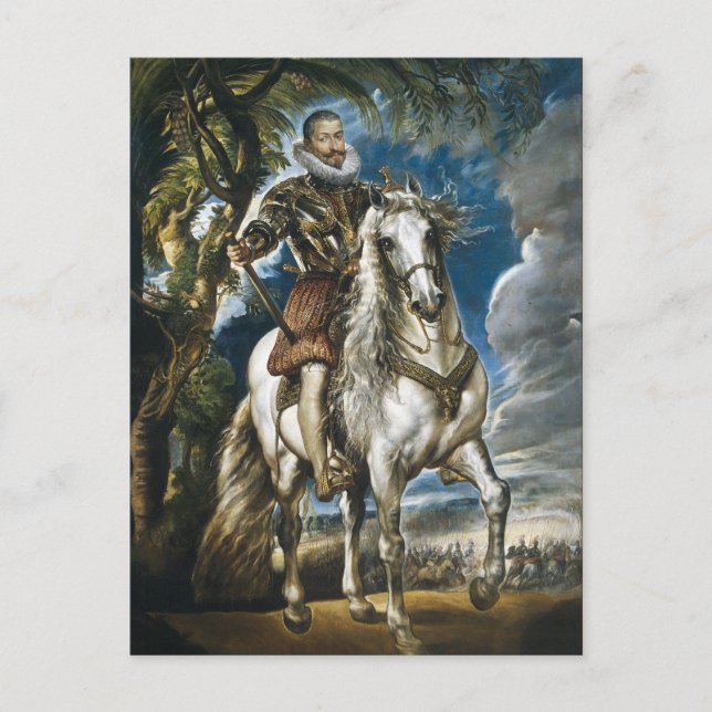 Carte Postale Portrait équestre du duc de Lerma Rubens (Devant)