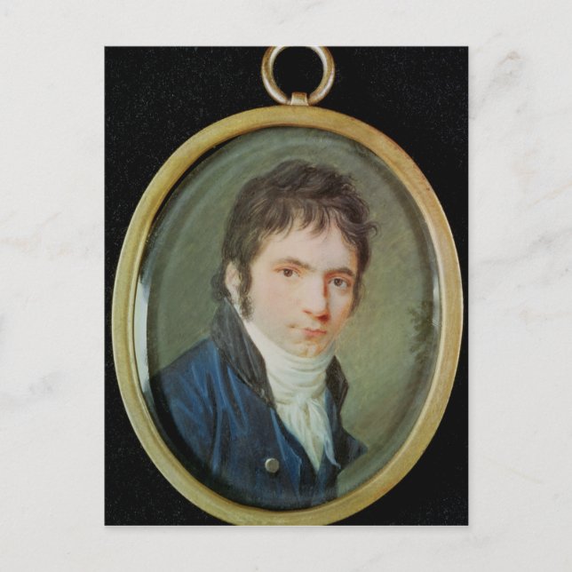 Carte Postale Portrait miniature de Ludwig Van Beethoven, 1802 (Devant)