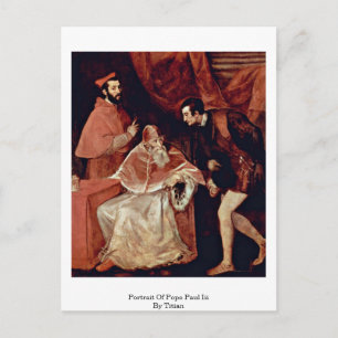 Carte Postale Portrait Of Pope Paul Iii By Titian
