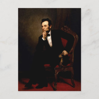 Carte Postale Portrait officiel d'Abraham Lincoln à la Maison Bl