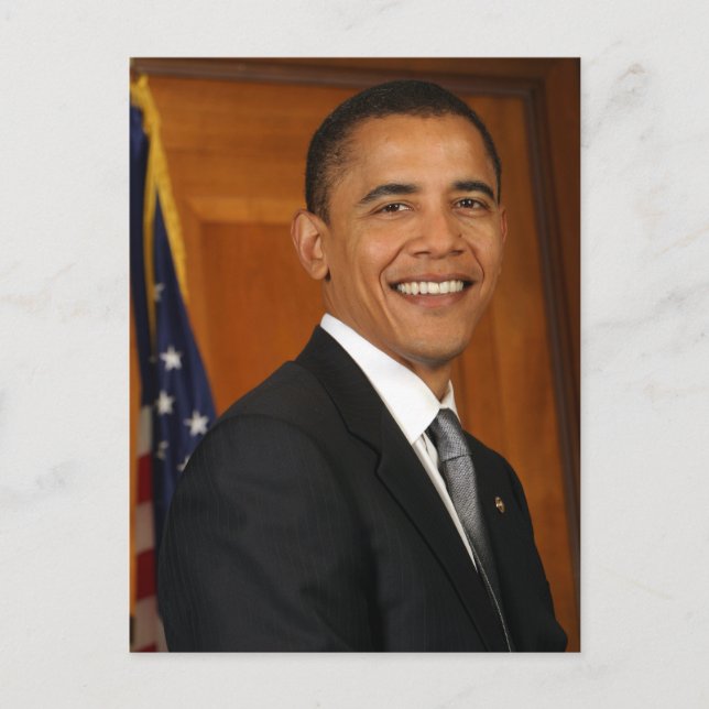 Carte Postale Portrait officiel de Barack Obama (Devant)