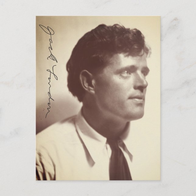 Carte Postale Portrait photo de Jack London (Devant)