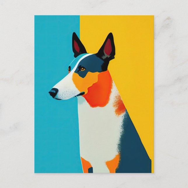 Carte Postale Portrait Pop Art Chien (Devant)