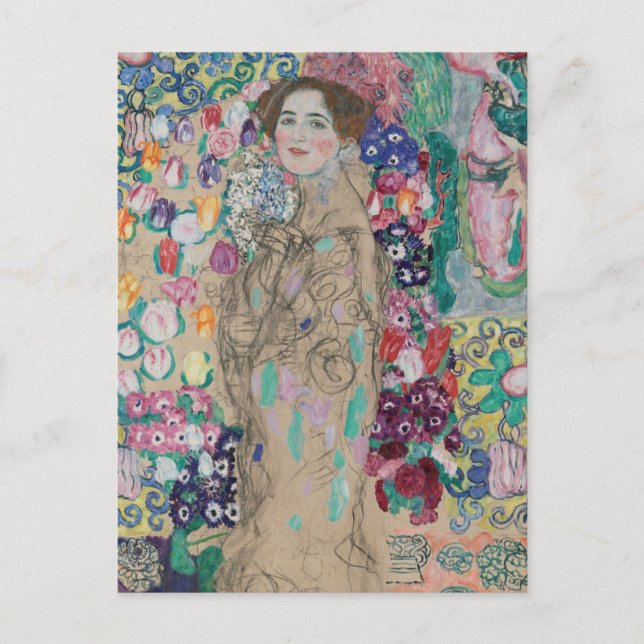 Carte Postale Portrait posthume de Ria Munk par Gustav Klimt (Devant)