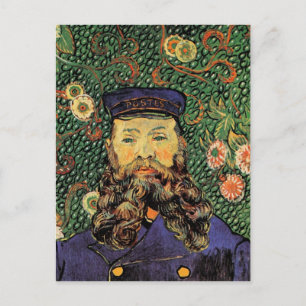 Carte Postale Portrait Postman Joseph Roulin Van Gogh Art