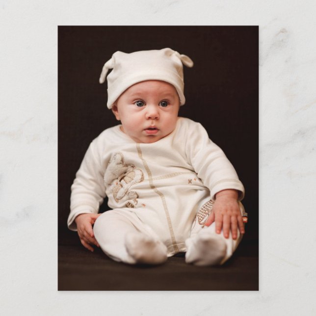Carte Postale Portrait pour bébé (Devant)