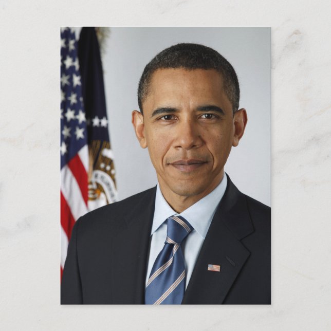 Carte Postale Portrait présidentiel de Barack Obama (Devant)