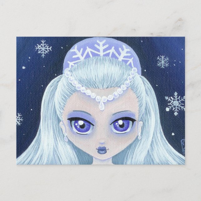 Carte postale Portrait Princesse d'hiver (Devant)