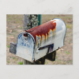 Carte Postale Portrait rustique de boîte aux lettres