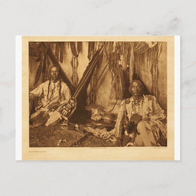 Carte Postale Portrait Vintage amérindien (Devant)
