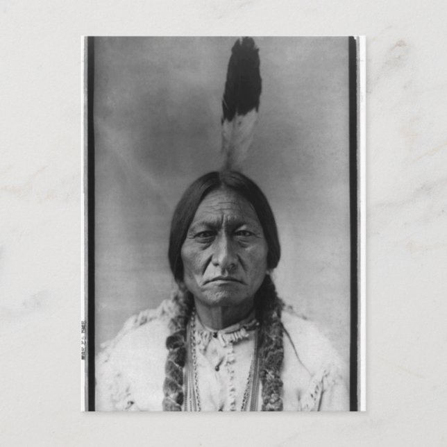 Carte Postale Portrait Vintage amérindien (Devant)