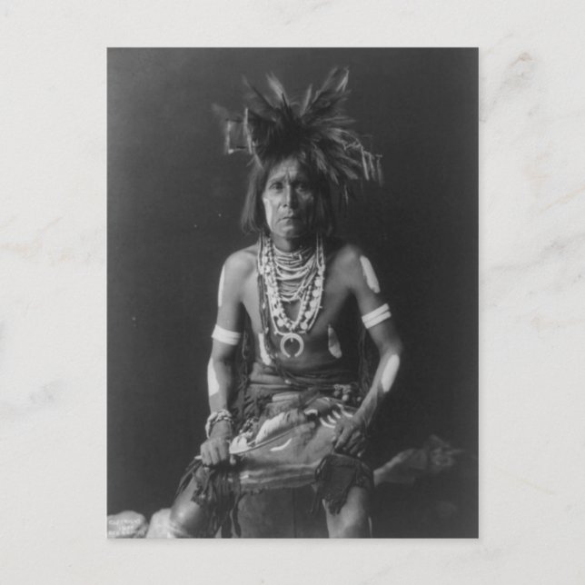Carte Postale Portrait Vintage amérindien (Devant)