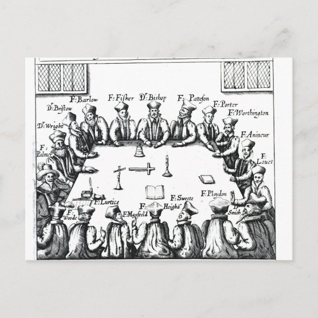 Carte Postale Portraits des Jésuites et des prêtres (Devant)