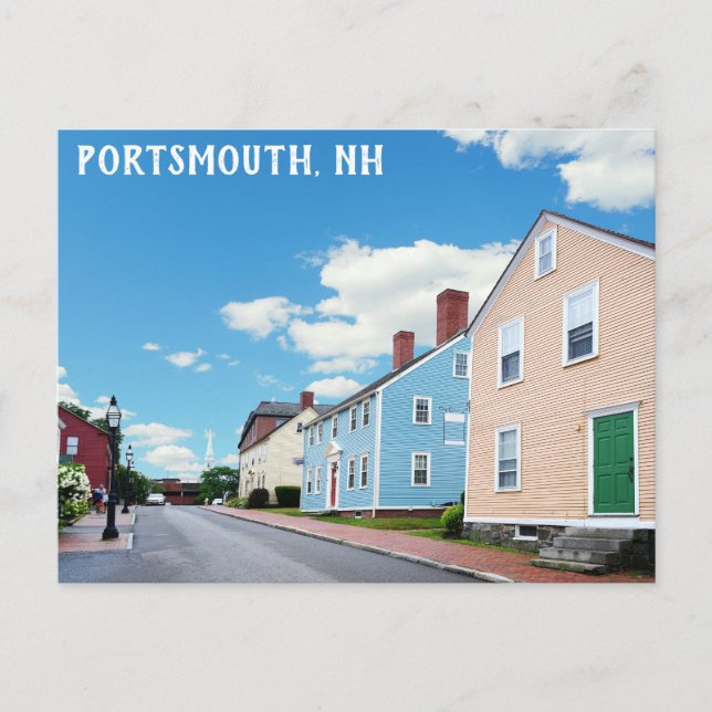 Carte Postale Portsmouth New Hampshire Les Maisons Historiques H (Devant)