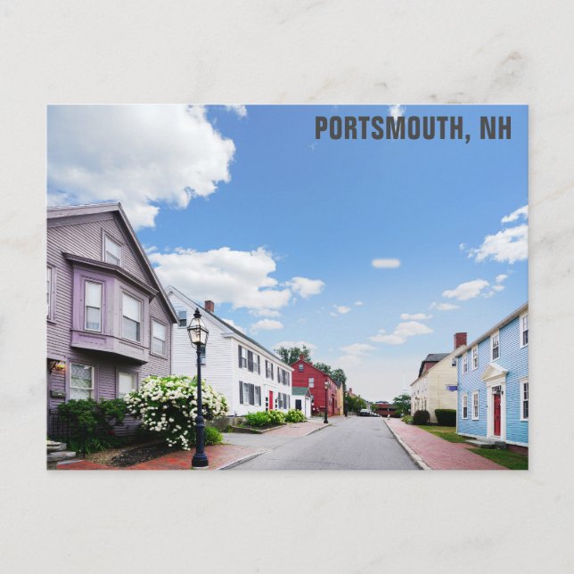 Carte Postale Portsmouth New Hampshire Les Maisons Historiques H (Devant)
