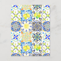 Portugais Majolica Azulejo Citron méditerranéen