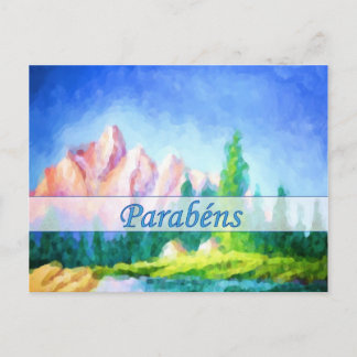 Carte postale portugaise Anniversaire de la montag