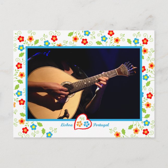 Carte Postale Portugal en photos - guitariste portugais du fado (Devant)