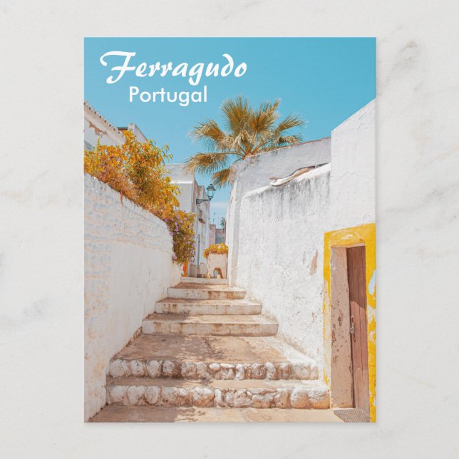 Carte Postale Portugal Ferragudo dans les vieux escaliers de l'A (Devant)