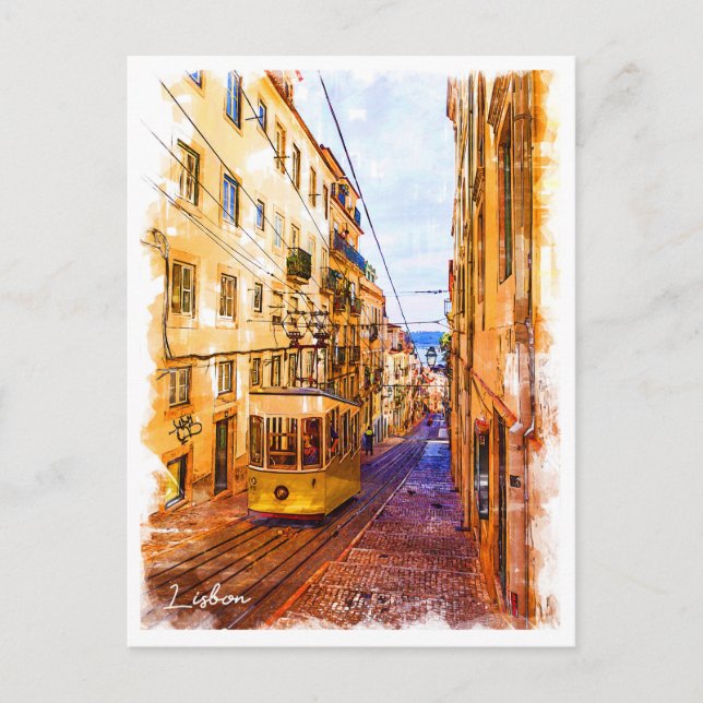 Carte Postale Portugal, Lisbonne, Téléphérique (Devant)