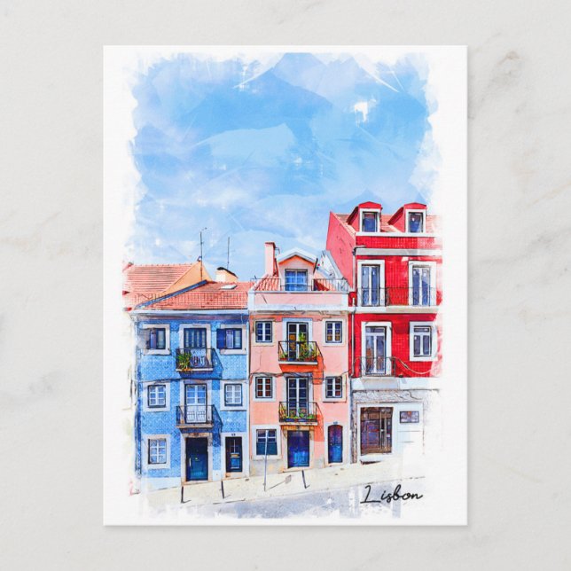 Carte Postale Portugal, Lisbonne, Voisinage (Devant)