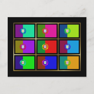 Carte postale Portugal Multihue Flags