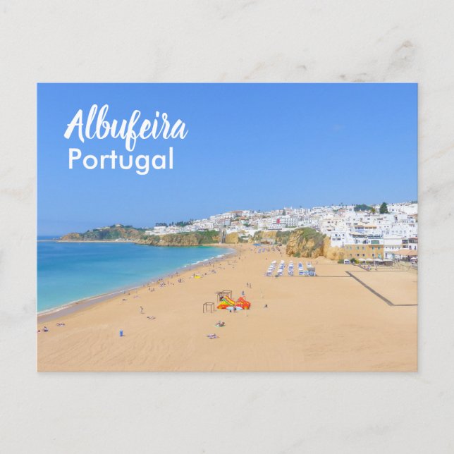 Carte Postale Portugal Plage Albufeira dans l'Algarve (Devant)