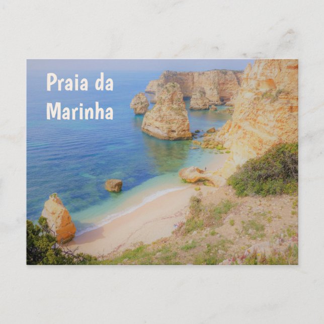 Carte Postale Portugal Praia da Marinha Beach dans l'Algarve (Devant)
