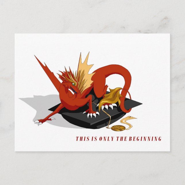 Carte Postale Poscard de fin d'études pour le dragon royal (Devant)