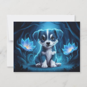 Carte Postale Poscards Chat Bleu 07