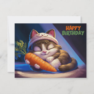 Carte Postale Poscards Happy Birthday Petit Chat 09