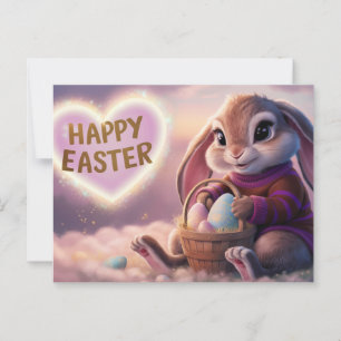 Carte Postale Poscards Happy Easter Lapin 03