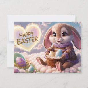 Carte Postale Poscards Happy Easter Lapin 08
