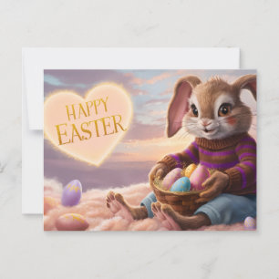 Carte Postale Poscards Happy Easter Lapin 09