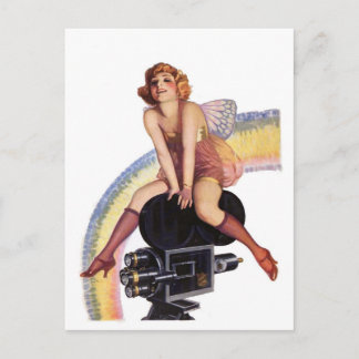 Carte Postale Pose de caméra avec bow