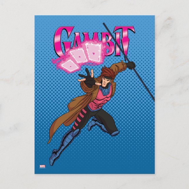 Carte Postale Pose de personnage de Gambit (Devant)