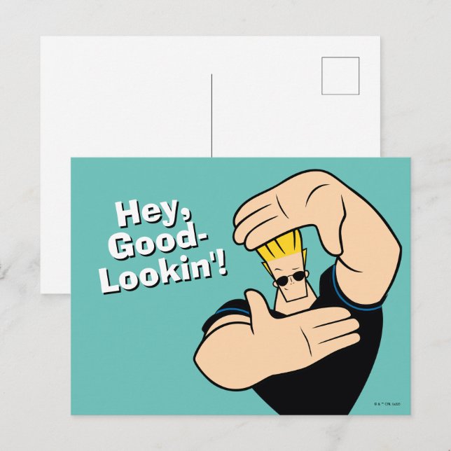 Carte Postale Pose de trame photo Johnny Bravo (Devant / Derrière)