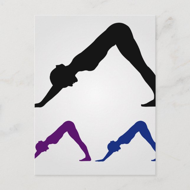 Carte Postale pose de yoga pour chien (Devant)
