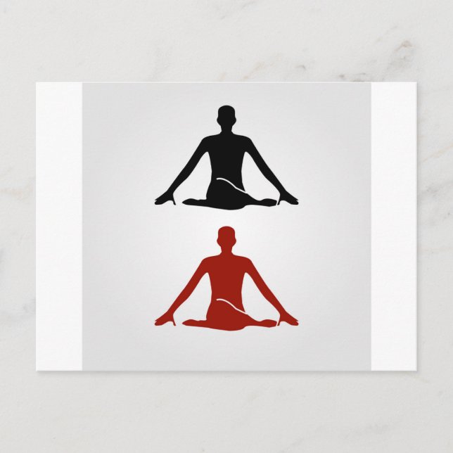 Carte Postale Pose de yoga - Vache face gomukhasana (Devant)