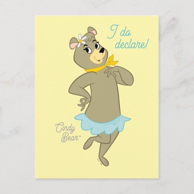 Carte Postale Pose Joueuse de Cindy Bear (Devant)