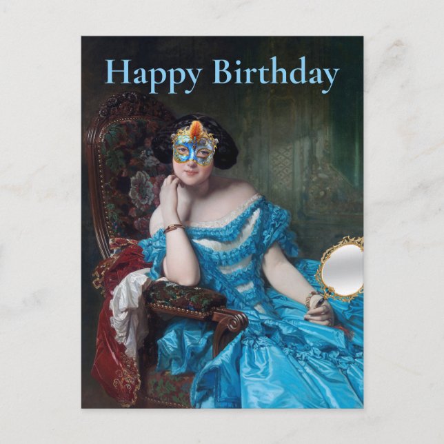 Carte Postale Posh Masquerade Joyeux anniversaire (Devant)